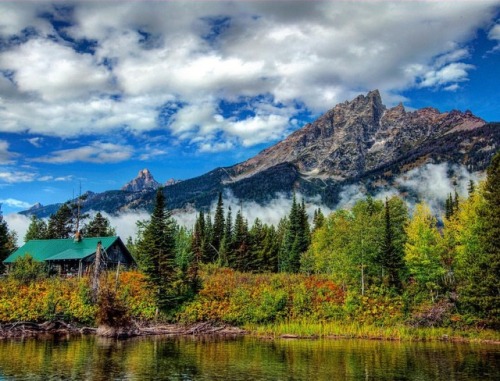 A cabin nestled in Grand Teton National Park Wyoming. While Instagram is great, you are limited to h