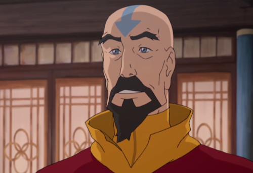 huans-hair:m0ntar:But look how happy Tenzin was when he thought Korra had finally arrived.ya my fath