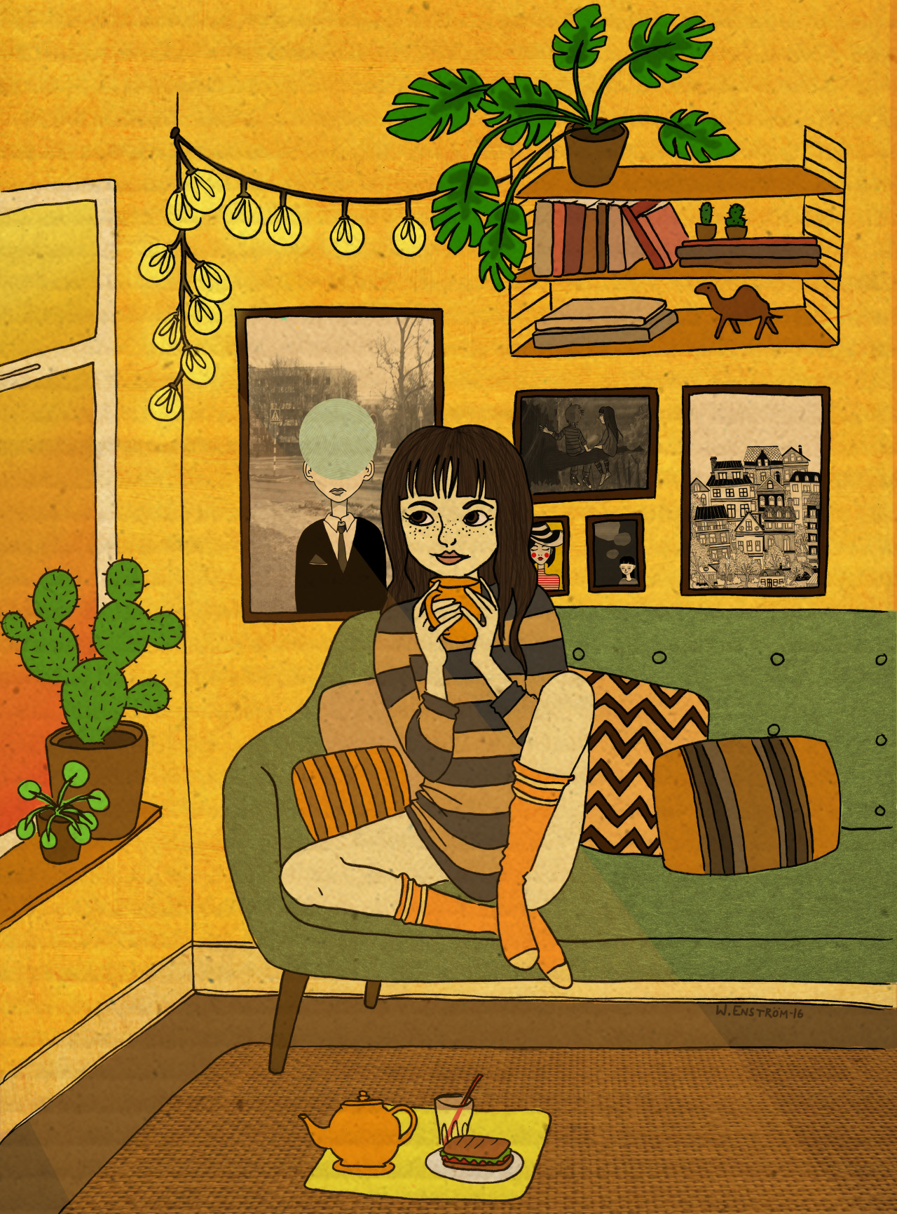 eatsleepdraw:  Tea TimeBy Wilma Enström | tumblr