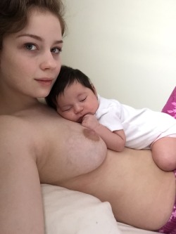awesome-rockman:  tendernessandtiaras: myjourneytoyoungmotherhood:  This is what uncensored momhood looks like. Last nights makeup. Messy hair. PJs at 2 PM. Topless from comfort nursing all morning. Believe it or not, this is the most fulfilled and happy