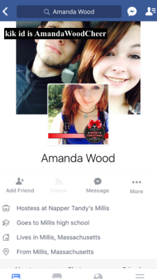dopecollectorzombie:  Amanda Wood Millis Massachusettskik is AmandaWoodCheerlocal girl Who always meets old men from craigslist for moneyReblog and I will share her videos too! 