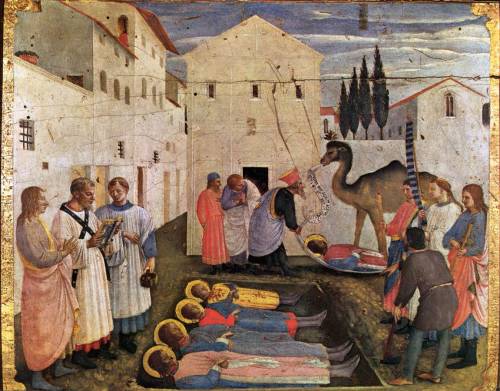 Sepulchring of Saint Cosmas and Saint Damian, 1440, Fra AngelicoMedium: panel,tempera