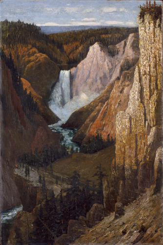 View of the Lower Falls, Grand Canyon of the Yellowstone, Grafton Tyler Brown, 1890, Smithsonian: Am