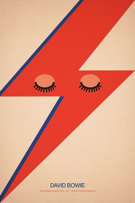 A perfectly minimalist poster featuring one of our fave musicians, Mr. David Bowie. (Poster by Eric Crawford)