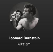 trainthief:  trainthief: shoutout to the horny motherfuckers at spotify for this one  they were like “hey guys we need an artist photo for famous composer and conductor leonard bernstein (1918-1990). there’s tons of professional photos of him especially