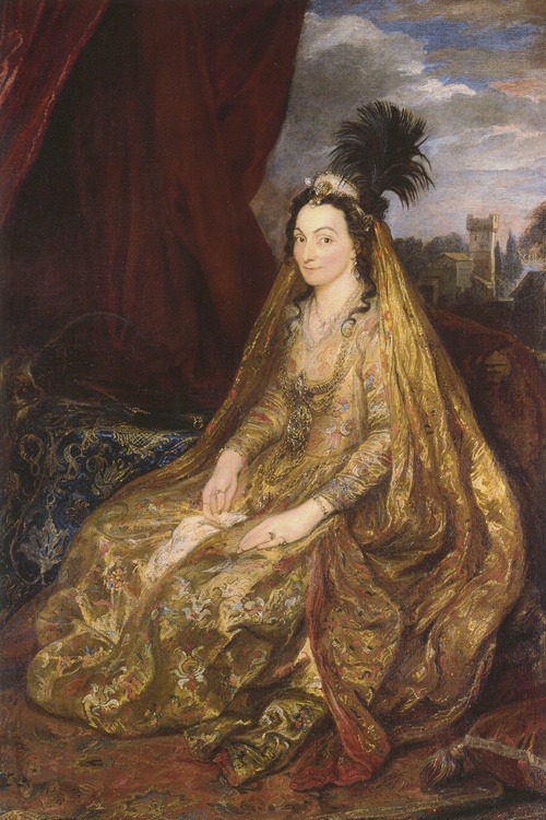 Anthony van Dyck, Teresa, Lady Shirley (in Persian dress), 1622 - now in Petworth House, England.