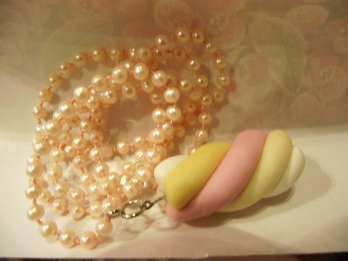 Late Christmas present for a dear friend. Handmade marshmallow necklace.