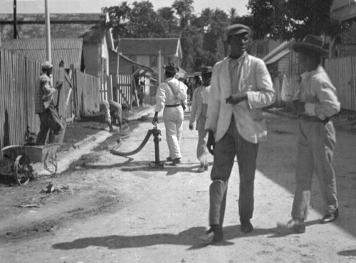 Street scene in Port Antonio, Jamaica, 1899.(Field Museum)