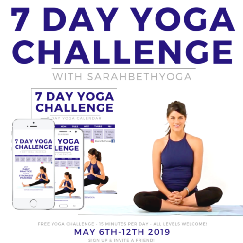 Guess what yogi?! The 2019 #7DayYogaChallenge officially begins on MONDAY, May 6th! Sign up here: ht