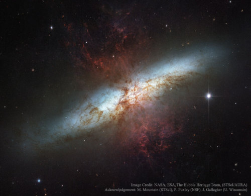 M82: Galaxy with a Supergalactic Wind : Whats lighting up the Cigar Galaxy? M82, as this irregular g