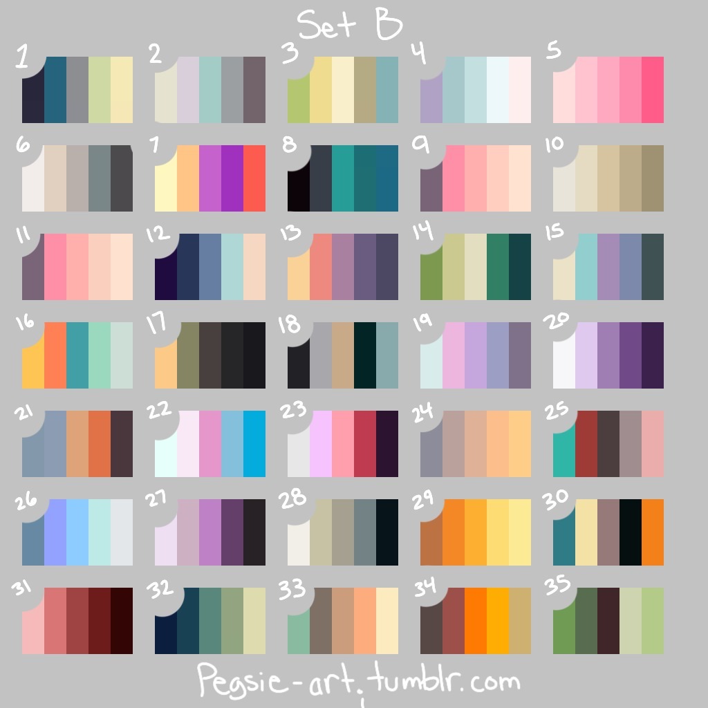 vasheren:pegsie-art:Scheme sheets I made (I’m still working on more), I’ll be