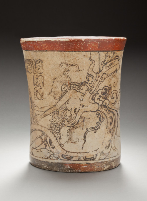 tlatollotl:Vessel with Snake-Lady SceneMaya, A.D. 600-800LACMA