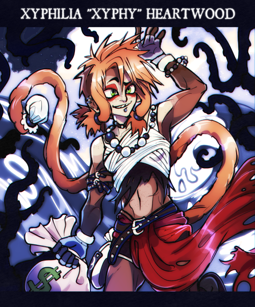 liketheinferno:Party-leader Xyphy! Monkey girl pirate on a quest for revenge, part of the group of a