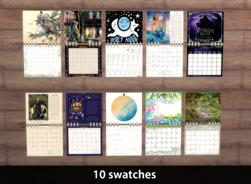 Magical Calendars BGCSims 4 / original for recolors included at DL link10 swatches | Found in wall d