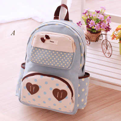 cherry-blossorn:  Get these really cute dot bow love backpack at CuteKawaii. Use