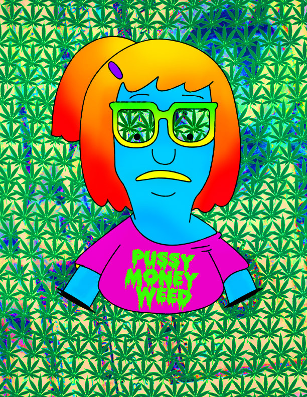 finesweatingmoon:  Weed Tina | Raw Ivory @ Redbubble