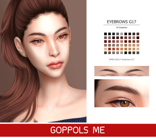 GPME-GOLD F-Eyebrows G17DownloadHQ mod compatibleAccess to Exclusive GOPPOLSME Patreon onlyThank for