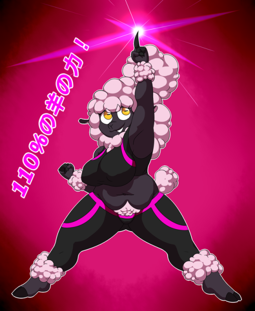 thatothersupahsayainsonic2guy: steamy-totem:   STRONK SHEEPS @thatothersupahsayainsonic2guy’s Sheep Mom striking a mighty pose!  yoooooo this is amazing! thank you so much! <3  < |D’‘‘‘
