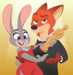 acstlu: Zootopia takes the gold! Congratulations to the Zootopia team on the Oscar!The furries have prevailed  ^w^