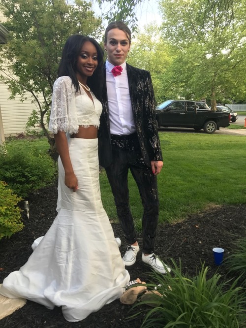 batchuayi:  vexatiousvegan:Today was the first day of school after Prom. My friend and I ran for Prom King and Queen. They were the only gay person and I was the only person of color on the Prom Court. Today racist and homophobic slurs were found written