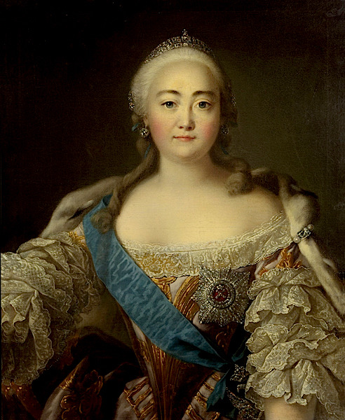 Portrait of Empress Elizabeth of Russia (1709-1762) by Louis Tokke x