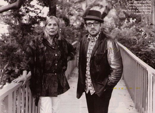 ilovejonimitchell:  Joni Mitchell and Elvis Costello, 2004