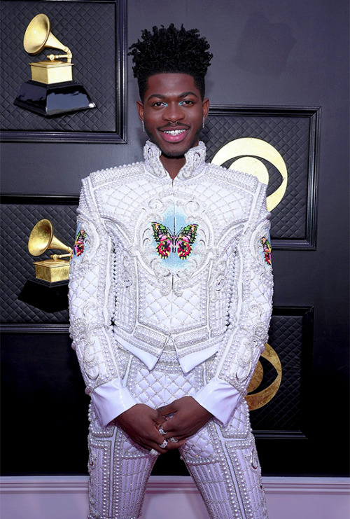 jakegyllenhals:  Lil Nas X  - on the Red Carpet 64th Annual Grammy Awards | April 3rd, 2022.