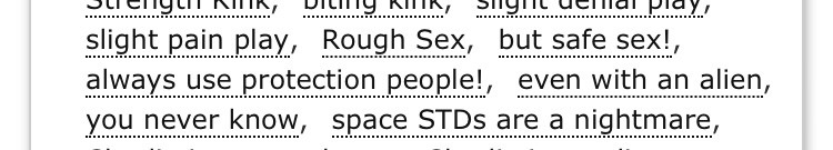 ao3tagoftheday:
“ obfuscobble:
“ ao3tagoftheday:
“The AO3 Tag of the Day is: Is it even biologically possible to catch STD’s from an alien?
”
Yes it is! Catching a viral or bacterial STD from an alien would require the alien to be frighteningly close...