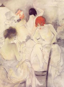 mondfaenger: Before the show, 1928Art by Jeanne Mammen