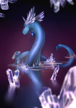 doodlecat:  Pokeddexy day 3: Favorite Dragon type. Dragonair (and dratini)  Pokeddexy December Challenge 