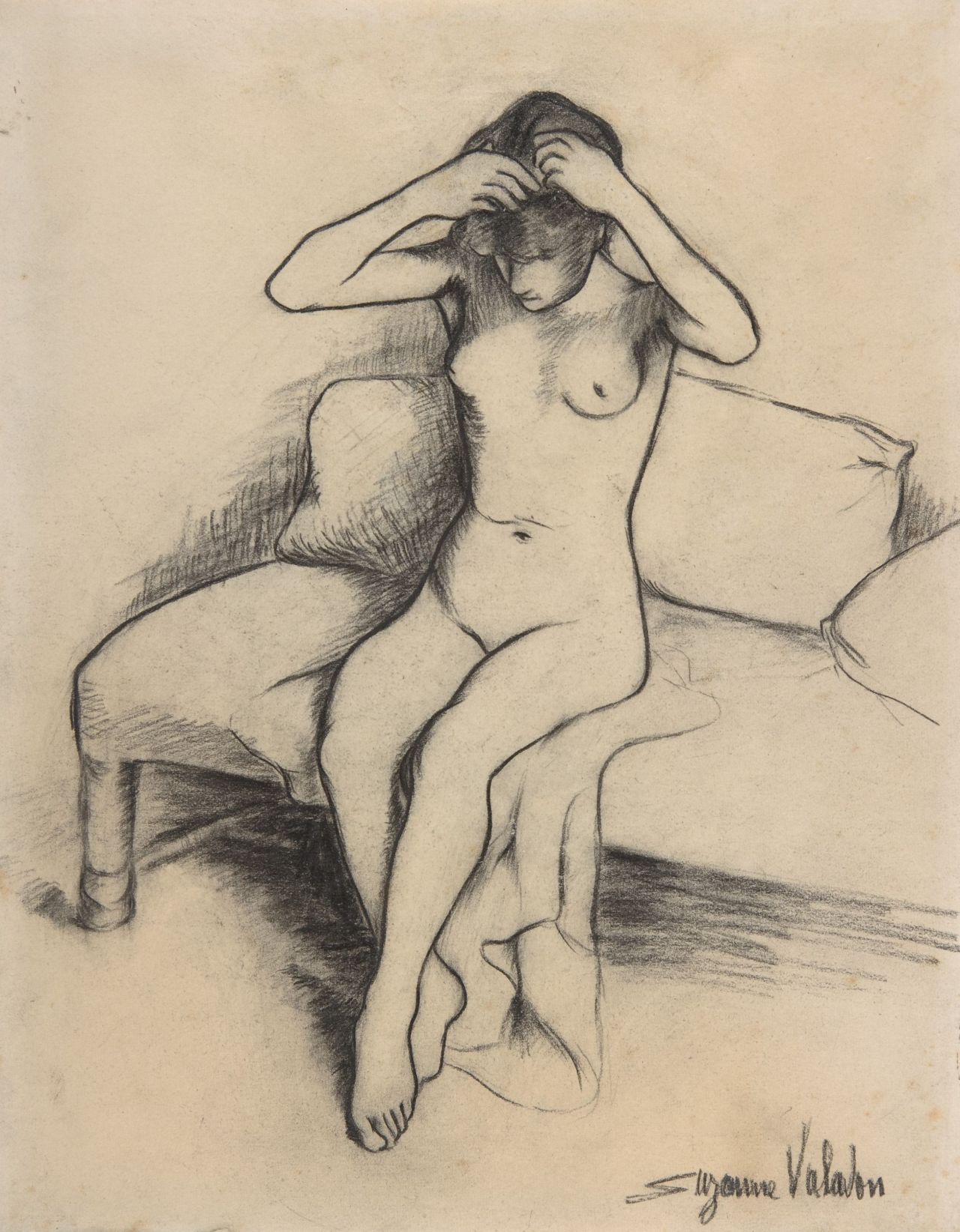 pintoras:  Suzanne Valadon (French, 1865 – 1938): Nude (via The Metropolitan Museum