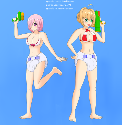  Another personal picture of Mash Kyrielight and Nero Claudius from the Fate series.My Patreon: http