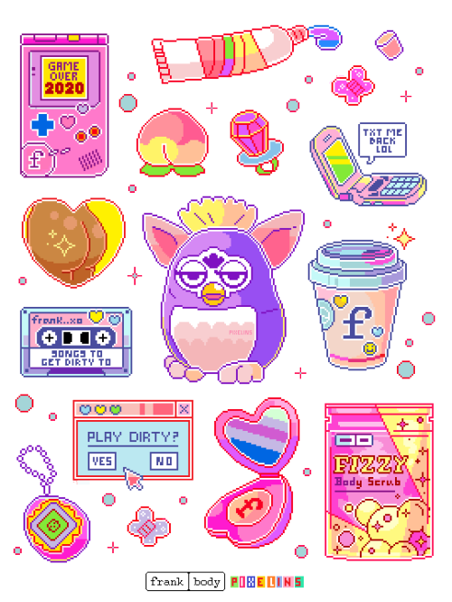 a few little bits from a commission by skincare brand Frank Body ✧ IG: @frank_bod *:･ﾟ✧