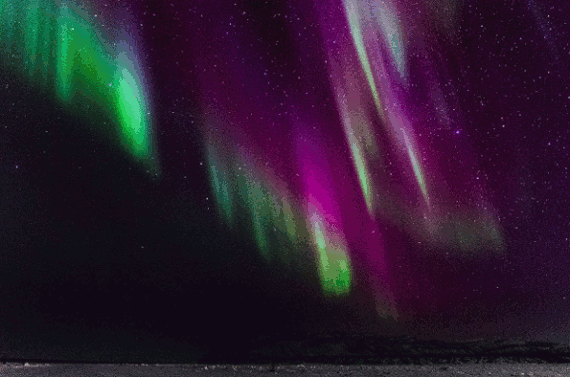 jeanpolfus:  Aurora over the Mackenzie River on February 16th, 2015.