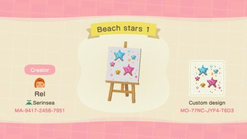 acnhcustomdesigns: beach planks and starfish designed by rel of serinsea