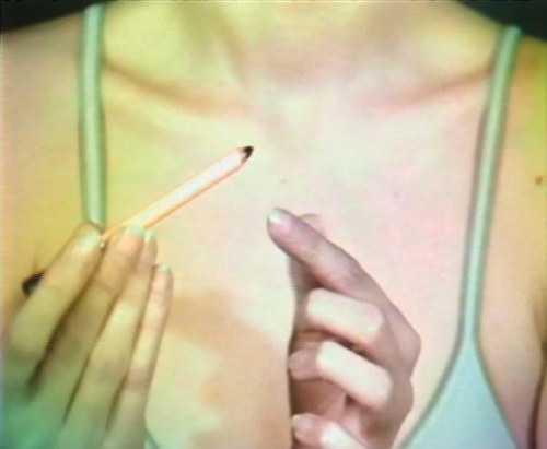 gallowhill: Sanja Iveković - Stills from Make Up—Make Down performance, 1978 Watch the 1976 black and white version of the performance here 