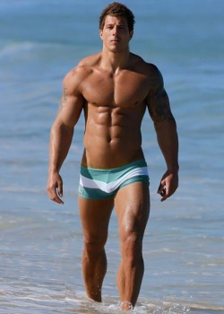 jockbrad:  Swimmers, wrestlers, football players / singlets, jockstraps, speedos and spandex! http://jockbrad.tumblr.com/