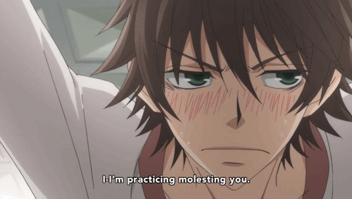luna-ly:  Junjou Romantica 3 ep.3Aww~ he’s already practicing how to top Usagi ♥   