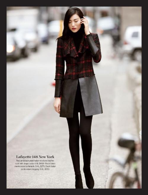 Fall 2013, editorial, Liu Wen, Holt Renfrew, asian, Lafayette 148, work outfit from HeelsFetishism