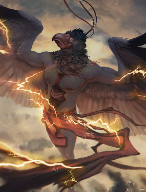 Finished Commission work. Client wanted the Final Fantasy 3 Garuda boss!Still practicing motion in m