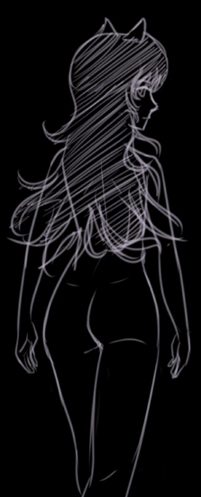 Is any one awake even? Any way heres a sketch of Blake’s butt