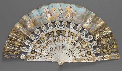 lesmiserablesfashions: Fan c. mid 19th century [x]