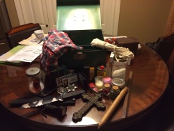 teamfreekickass:  deadly-insecuritiess:  My boyfriend made me a hunters kit for Christmas and if you don’t think this is fucking rad you need to gtfo  damn son