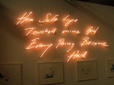 lostbutyoucanfollow:   ‘Her soft lips touched mine and everything became hard’ // Tracey Emin 