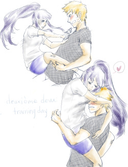 illuminoodles:  day 2: training together [training has become both increasingly dangerous and arousing for the Hokage] 