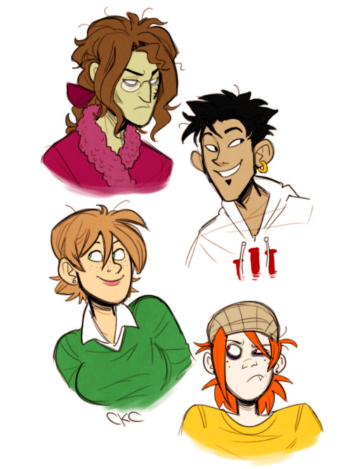 C'est la Mort characters lookin’ rather noseful~ (these were fun to doodle, may do more sets o