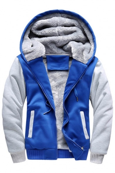 Men’s Fashion Coat & HoodieZipper Long Sleeve Unisex Hooded Coat Zipper Simple Plain Unisex Hood