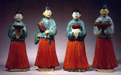 Tomb figurines of attendants from the Ming dynasty