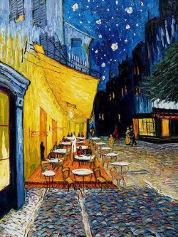 starrypm:  Vincent Van Gogh - Cafe Terrace