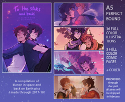 I’ve been meaning to announce this a while back and have it ready weeks ago in general but as usual I’m late lol ANYWAyyoo I made a Klance zine!! PREORDERS HEREI’ve been chipping away at it for the past months and both made new pictures   fixed/added